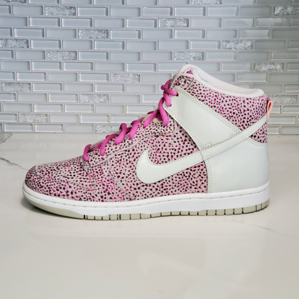 Nike Dunk High Skinny Print Medium Gray Laser Purple